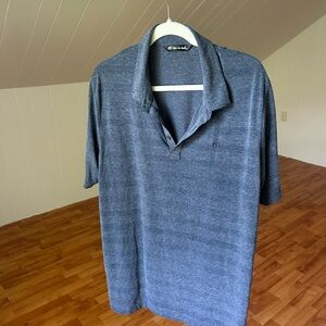 Travis Mathew Heathered Gray Polo Shirt